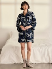 Chelsea Peers Blue Polka Dot Zebra Print Nightshirt - Image 1 of 6