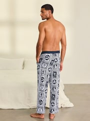 Pantalones largos de pijama de algodón con estampado de Tile "Érase una vez" de Chelsea Peers - Imagen 4 de 6