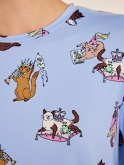 Chelsea Peers Princess Cat プリント ロング パジャマセット - 画像 3 / 7