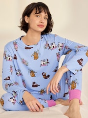 Chelsea Peers Princess Cat プリント ロング パジャマセット - 画像 5 / 7