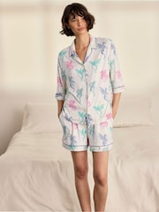 Conjunto de pijama corto con estampado de dragón arcoíris de Chelsea Peers - Imagen 1 de 7