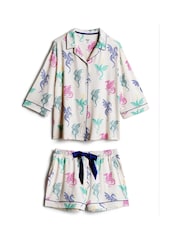 Conjunto de pijama corto con estampado de dragón arcoíris de Chelsea Peers - Imagen 7 de 7