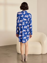Chelsea Peers Blue Moonlit Lion Print Nightshirt - Image 4 of 8