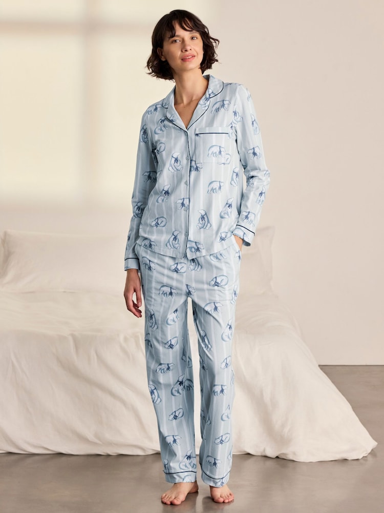 Chelsea Peers White Cotton Polar Bear Stripe Print Long Pyjamas Set - Image 1 of 8 Chelsea Peers White Cotton Polar Bear Stripe Print Long Pyjamas Set - Image 1 of 8