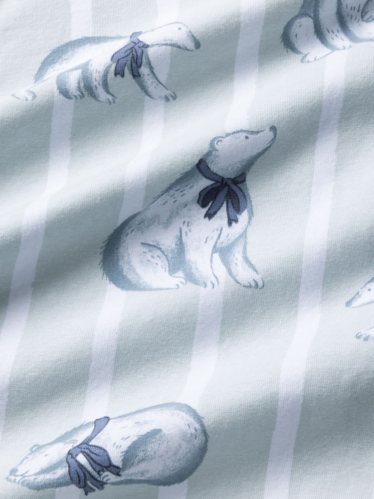 Chelsea Peers White Cotton Polar Bear Stripe Print Long Pyjamas Set - Image 8 of 8 Chelsea Peers White Cotton Polar Bear Stripe Print Long Pyjamas Set - Image 8 of 8