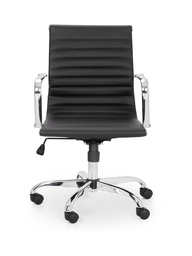 Julian Bowen Black Gio Faux Leather Office Chair - Image 2 of 2