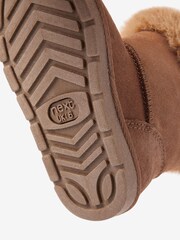 Tan Brown Suede Water Repellent Warm Lined Pull-On Boots - Image 5 of 5