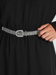 Black Long Sleeve Dress With Diamanté Belt - Image 5 of 7