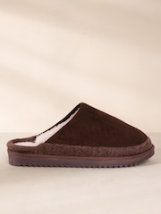 Chelsea Peers Suede Cowhide Mule Slippers - 7суретінің 3 суреті