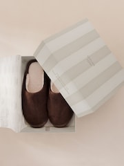 Chelsea Peers Suede Cowhide Mule Slippers - 7суретінің 4 суреті