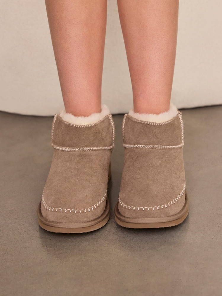Chelsea Peers Yellow Suede Cowhide Mini Boots - Image 2 of 7 Chelsea Peers Yellow Suede Cowhide Mini Boots - Image 2 of 7