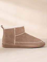 Chelsea Peers Yellow Suede Cowhide Mini Boots - Image 3 of 7