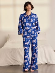Chelsea Peers månbelyst lejontryck lång pyjamas Set - Bild 1 av 8