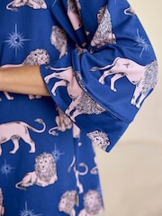 Chelsea Peers månbelyst lejontryck lång pyjamas Set - Bild 3 av 8