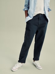 Navy Blue Loose Fit Chino Trousers (3-16yrs) - Image 1 of 5