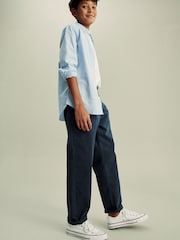 Navy Blue Loose Fit Chino Trousers (3-16yrs) - Image 3 of 5