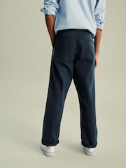 Navy Blue Loose Fit Chino Trousers (3-16yrs) - Image 4 of 5