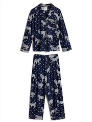 Chelsea Peers Blue Tall Polka Dot Zebra Print Long Pyjamas Set - Image 7 of 8