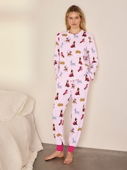 Pyjama long imprimé Chelsea Peers Fairytale Dogs Ensemble - Image 1 de 7
