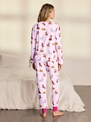 Pyjama long imprimé Chelsea Peers Fairytale Dogs Ensemble - Image 4 de 7