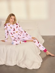 Pyjama long imprimé Chelsea Peers Fairytale Dogs Ensemble - Image 5 de 7