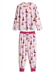 Pyjama long imprimé Chelsea Peers Fairytale Dogs Ensemble - Image 6 de 7