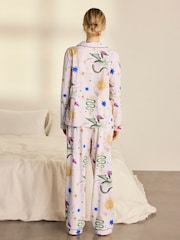 Chelsea Peers Off White Cotton Mythical Dragon Print Long Pyjama Set - Image 4 of 8