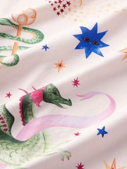 Chelsea Peers Off White Cotton Mythical Dragon Print Long Pyjama Set - Image 8 of 8