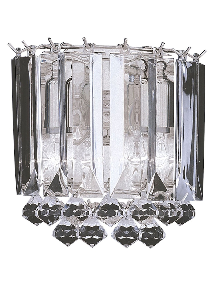 Searchlight Grey Sweet Chrome 2Lt Wall Light - Image 2 of 3