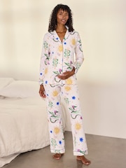 Ensemble de pyjama long Chelsea Peers en coton imprimé de dragon légendaire - Image 1 de 6