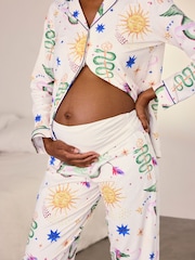 Ensemble de pyjama long Chelsea Peers en coton imprimé de dragon légendaire - Image 4 de 6