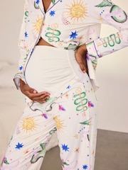Ensemble de pyjama long Chelsea Peers en coton imprimé de dragon légendaire - Image 5 de 6
