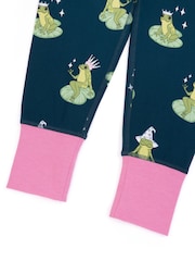 Chelsea Peers Green Kids Enchanted Frog Print Long Pyjamas Set - Image 3 of 3