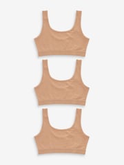 Praline-Beige - Crop Tops 3er-Pack (5-16 Jahre) - Bild 1 von 4