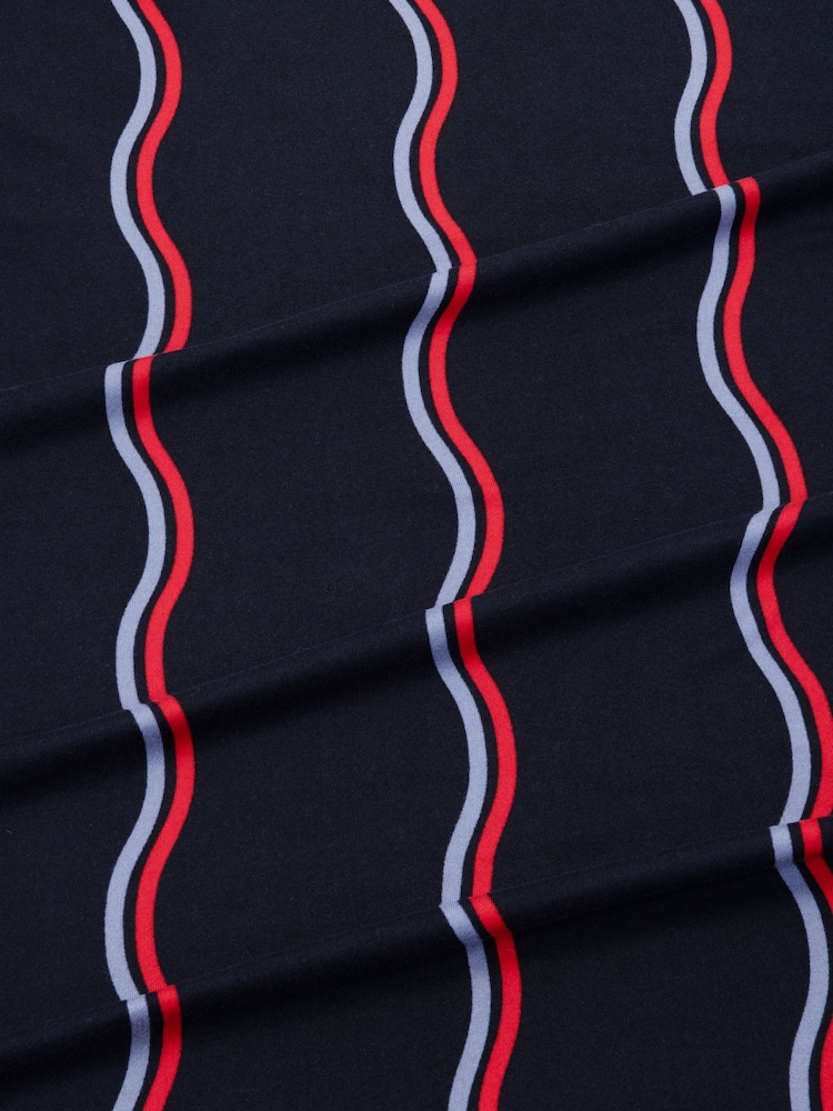 Chelsea Peers Blue Ripple Stripe Long Pyjamas Set - Image 8 of 8 Chelsea Peers Blue Ripple Stripe Long Pyjamas Set - Image 8 of 8