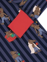 Chelsea Peers Blue Kids Nap Bandit Wolf Print Long Pyjamas Set - Image 7 of 8