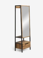 Dark Bronx Oak Effect Full Length Storage Mirror - Image 5 of 6
