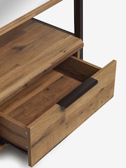 Dark Bronx Oak Effect Full Length Storage Mirror - Image 6 of 6