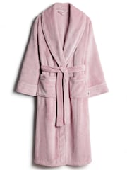 Chelsea Peers Pink Fleece Long Dressing Gown - Image 6 of 7