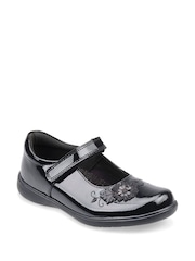 Start-Rite Wish Rip-Tape Black Patent Leather School Shoes F Fit - Image 3 of 4