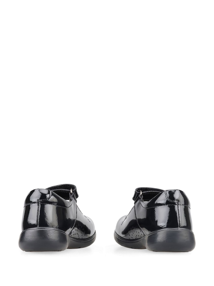 Start-Rite Wish Rip-Tape Black Patent Leather School Shoes F Fit - Image 4 of 4