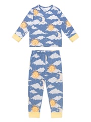 Chelsea Peers Blue Kids Dreamy Skies Print Long Pyjamas Set - Image 6 of 8