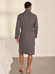 Chelsea Peers Red Cotton Gingham Towelling Dressing Gown - Image 4 of 5