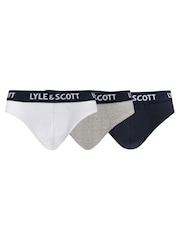 Lyle & Scott Blue Underwear Briefs 3 Pack - Image 1 of 5