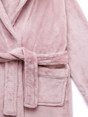 Chelsea Peers Pink Kids Fleece Hooded Dressing Gown - Image 2 of 2