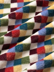 Chelsea Peers Multi Fleece Retro Check Print Dressing Gown - Image 8 of 8