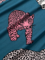Chelsea Peers Green Jewel Leopard Print Long Pyjamas Set - Image 7 of 8