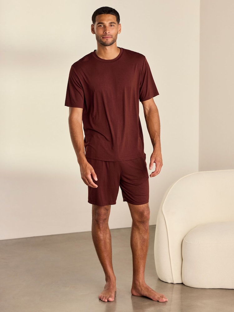Set pigiama lungo a girocollo in TENCEL™ Modal di Chelsea Peers - Immagine 1 di 6