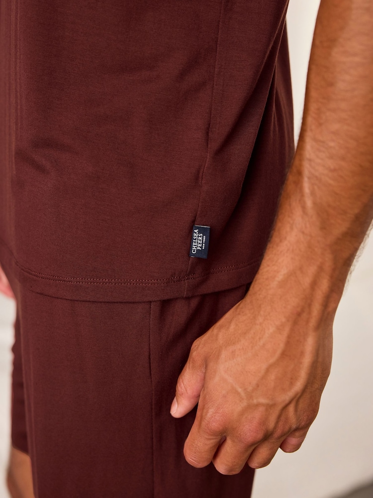 Set pigiama lungo a girocollo in TENCEL™ Modal di Chelsea Peers - Immagine 6 di 6
