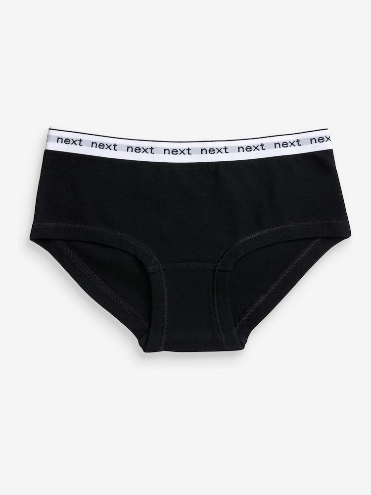 Black/White/Grey 10 Pack Hipster Briefs (2-16yrs) - Image 5 of 5